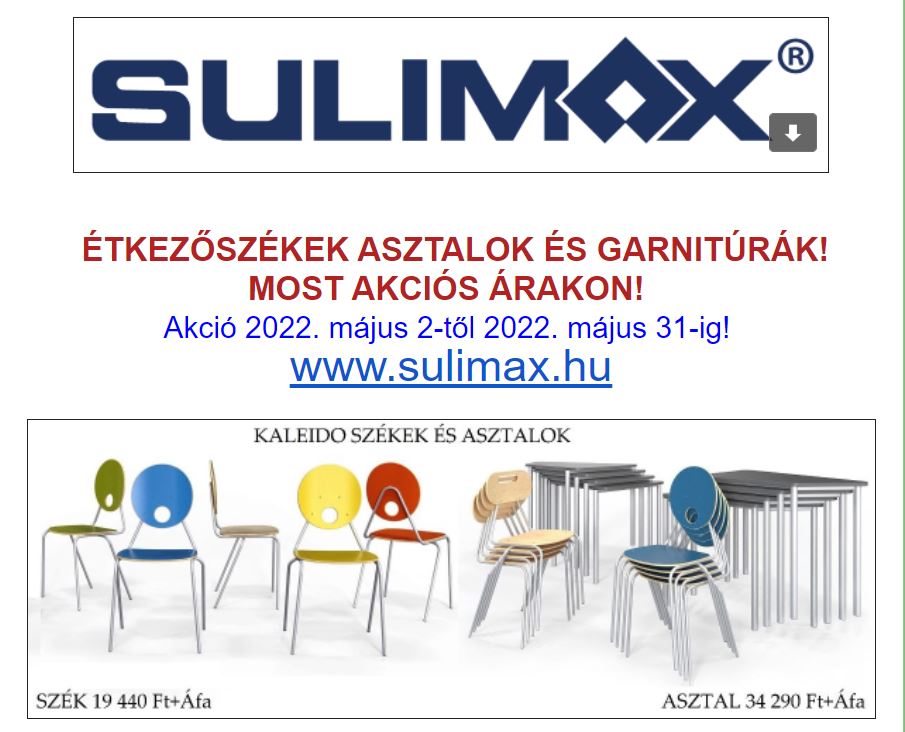 Sulimax Kft Májusi Étkezőbútor Akció