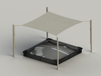 Napvitorla homokozóhoz