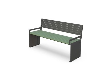 Forte támlás-karfás 2 személyes pad