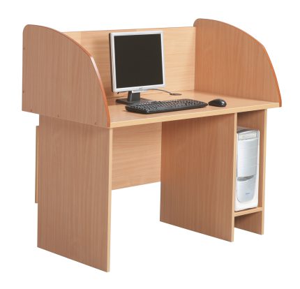 Multicomp plusz számítógépasztal magas paravánnal 1 személyes, számítógéptartóval