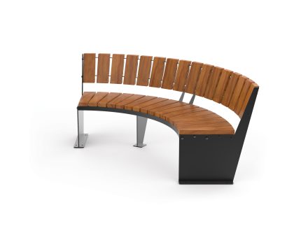 Domino támlás íves pad 2