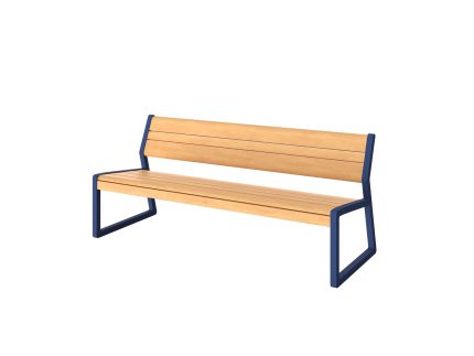 Trento 3 személyes támlás pad