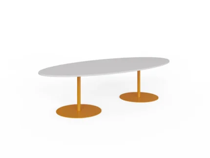 Központi lábas tárgyalóasztal - 300x140 cm, ovális, 12 fő részére